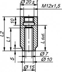 7.3.5. Бобышка прямая Бпт-05-м12х1,5-l